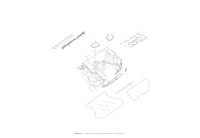 Запчасти Lifan Solano Поколение I — рестайлинг (2014)  — Обшивка багажного отсека (багажника) — схема