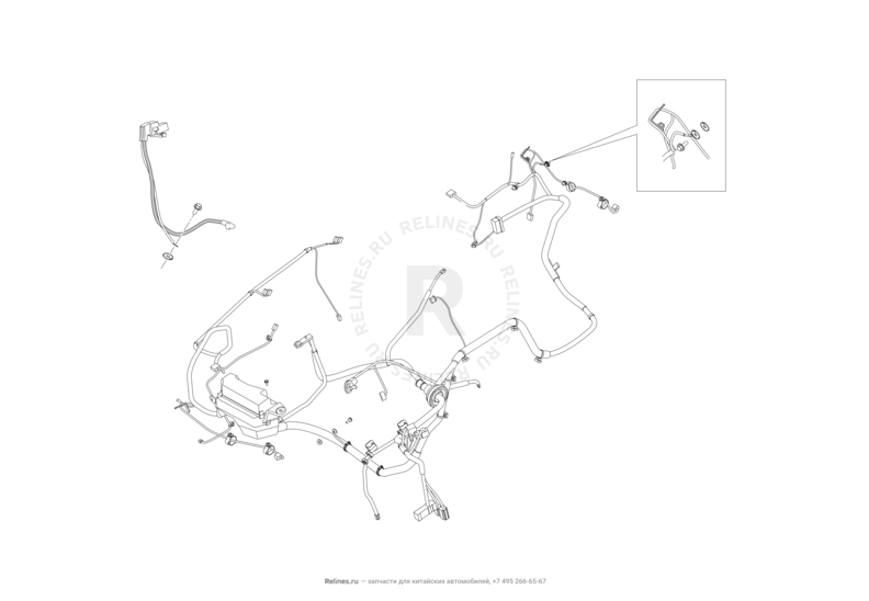 Запчасти Lifan Solano Поколение I — рестайлинг (2014)  — Проводка моторного отсека — схема