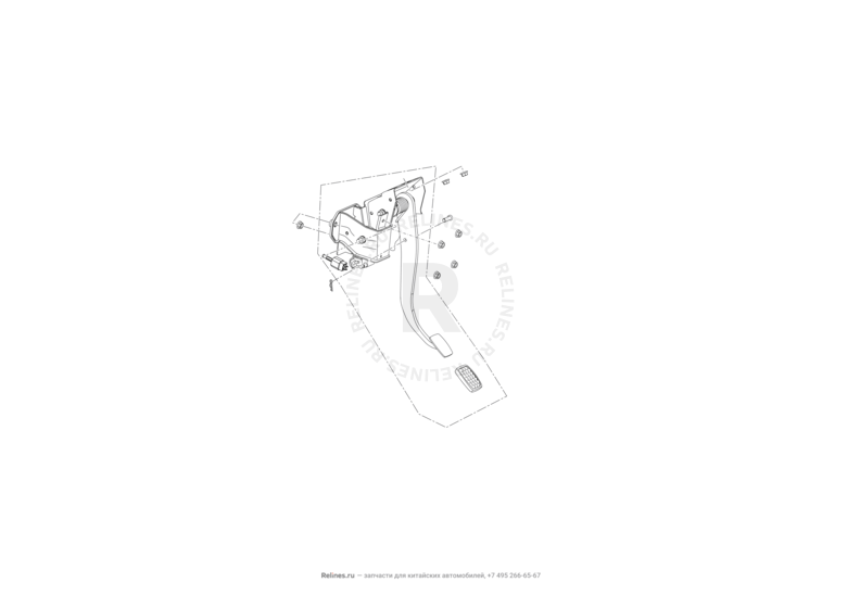 Педаль тормоза (AT) Lifan Myway — схема