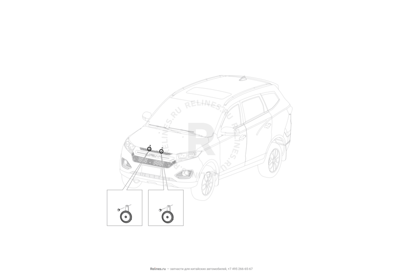 Запчасти Lifan Myway Поколение I (2016)  — Клаксон (звуковой сигнал) — схема