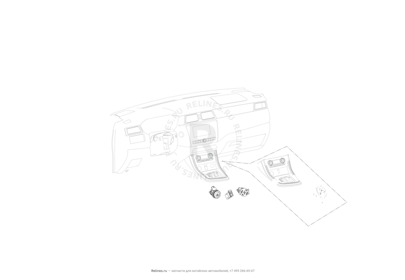 Запчасти Lifan Myway Поколение I (2016)  — Розетки 12В и прикуриватель — схема