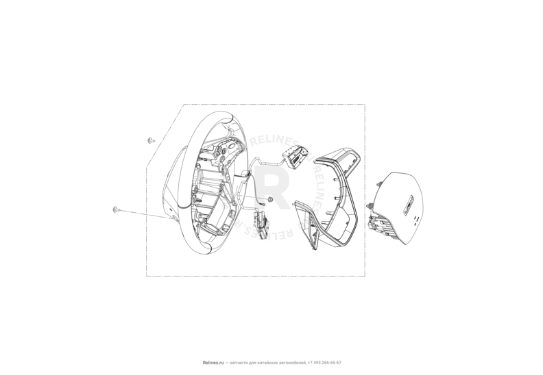 Запчасти Lifan Myway Поколение I (2016)  — Подушка безопасности водителя (Airbag) — схема