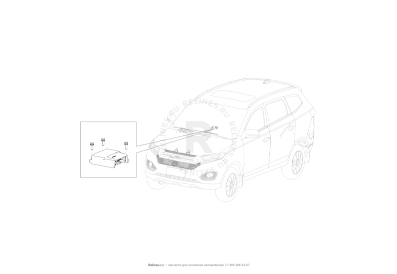 Запчасти Lifan Myway Поколение I (2016)  — Модуль управления подушками безопасности (Airbag) — схема