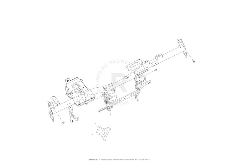 Запчасти Lifan Myway Поколение I (2016)  — Рама передней панели (торпедо) — схема
