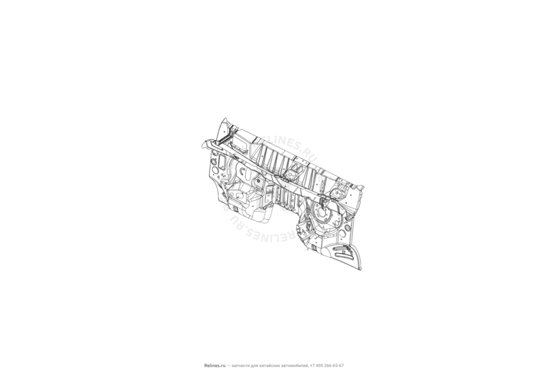 Перегородка (панель) моторного отсека Lifan Myway — схема