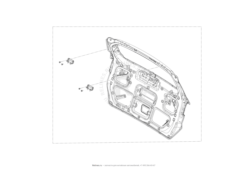 Запчасти Lifan Myway Поколение I (2016)  — Крышка багажника — схема
