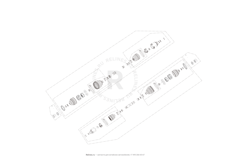 Запчасти Lifan Solano Поколение II (2016)  — Приводной вал (привод колеса) (1.8L-CVT) — схема