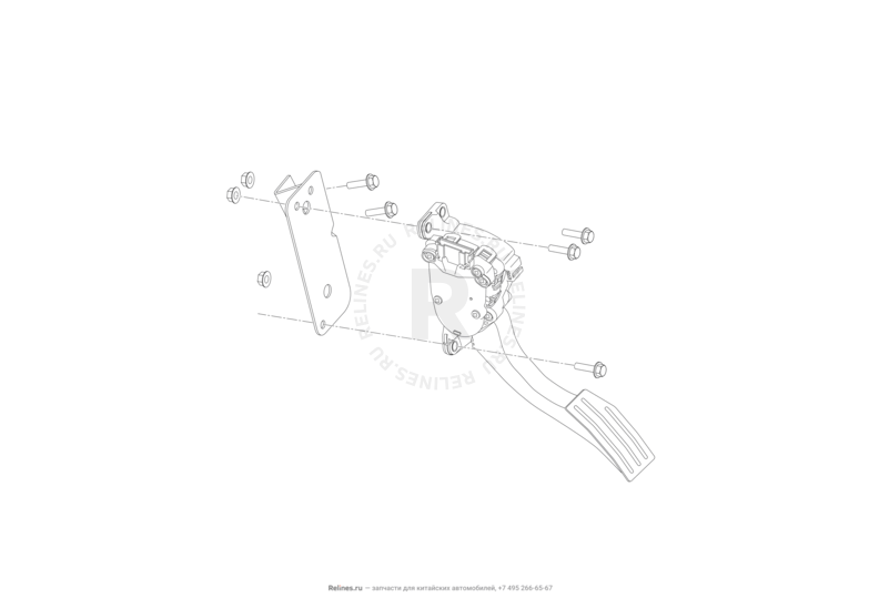 Запчасти Lifan Solano Поколение II (2016)  — Педаль газа (1.5L) — схема