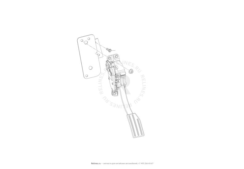 Запчасти Lifan Solano Поколение II (2016)  — Педаль газа (1.8L) — схема