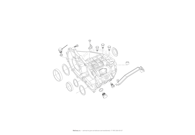 Запчасти Lifan Solano Поколение II (2016)  — Корпус (картер) коробки переключения передач (КПП) — схема
