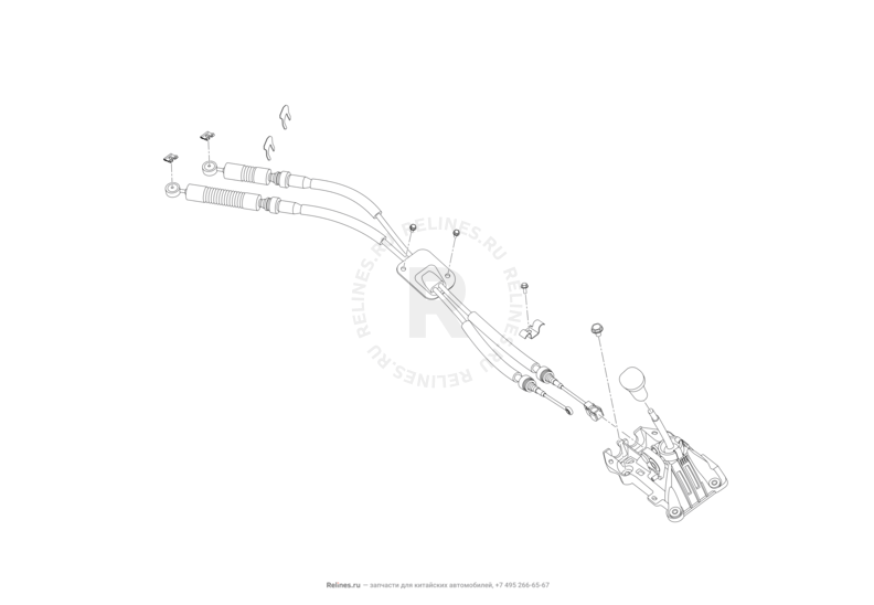 Запчасти Lifan Solano Поколение II (2016)  — Система переключения передач — схема