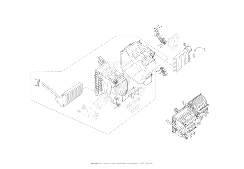Запчасти Lifan Solano Поколение II (2016)  — Отопление, вентиляция, кондиционирование — схема