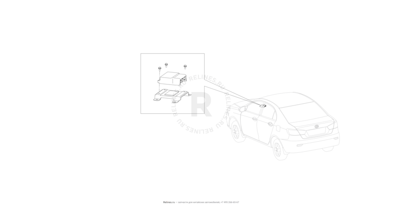 Запчасти Lifan Solano Поколение II (2016)  — Модуль управления подушками безопасности (Airbag) — схема
