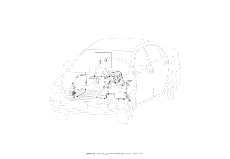 Запчасти Lifan Solano Поколение II (2016)  — Проводка панели приборов (торпедо) (1) — схема
