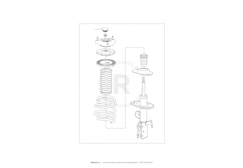 Запчасти Lifan Cebrium Поколение I (2012)  — Передняя подвеска (2) — схема