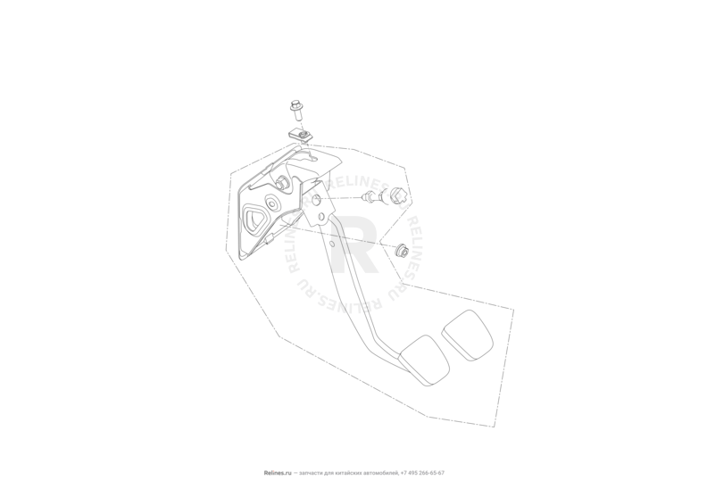 Запчасти Lifan Cebrium Поколение I (2012)  — Педаль тормоза — схема