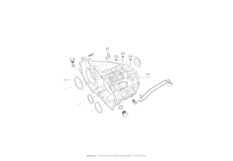 Запчасти Lifan Cebrium Поколение I (2012)  — Корпус (картер) коробки переключения передач (КПП) — схема