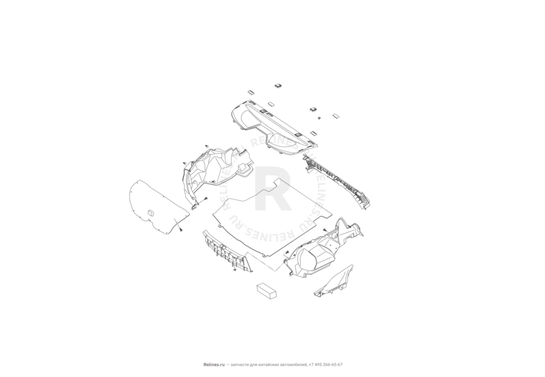 Запчасти Lifan Cebrium Поколение I (2012)  — Обшивка багажного отсека (багажника) — схема
