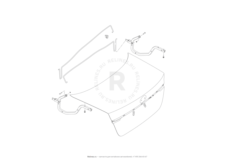 Запчасти Lifan Cebrium Поколение I (2012)  — Крышка багажника — схема