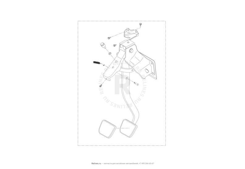Запчасти Lifan Murman Поколение I (2015)  — Педаль тормоза — схема