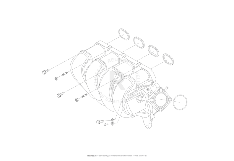 Запчасти Lifan Murman Поколение I (2015)  — Впускная система (1.8L) — схема