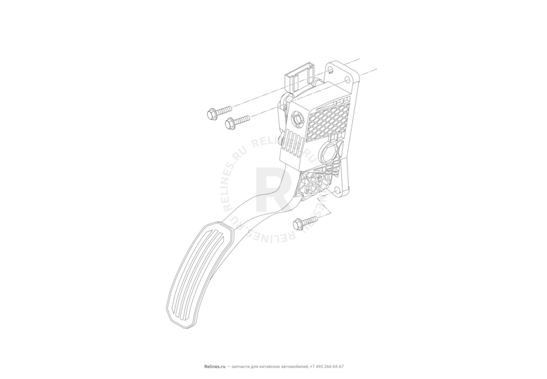 Запчасти Lifan Murman Поколение I (2015)  — Педаль газа (1.8L) — схема