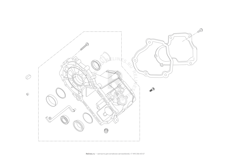 Запчасти Lifan Murman Поколение I (2015)  — Корпус (картер) коробки переключения передач (КПП) — схема