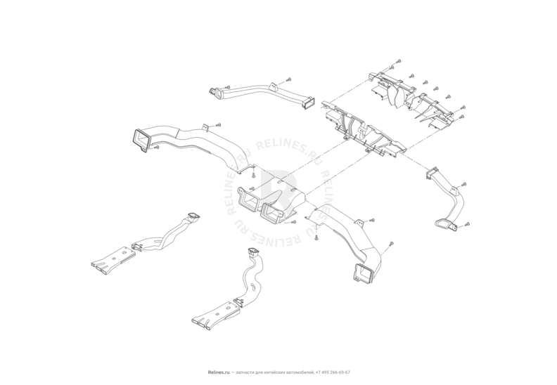 Запчасти Lifan Murman Поколение I (2015)  — Воздуховоды (1.8L) — схема