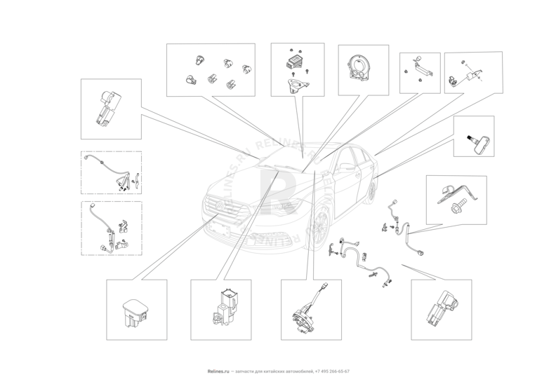 Запчасти Lifan Murman Поколение I (2015)  — Электрооборудование кузова (1) — схема