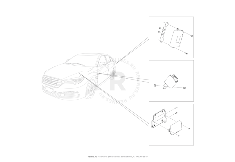 Запчасти Lifan Murman Поколение I (2015)  — Электрооборудование кузова (2) — схема