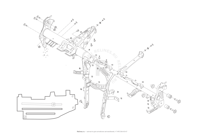 Запчасти Lifan Murman Поколение I (2015)  — Рама передней панели (торпедо) — схема