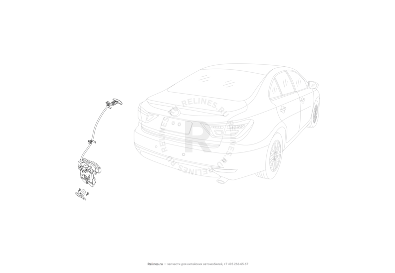 Запчасти Lifan Murman Поколение I (2015)  — Замок и комплектующие крышки багажника — схема