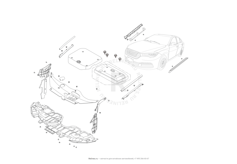 Запчасти Lifan Murman Поколение I (2015)  — Защиты двигателя — схема