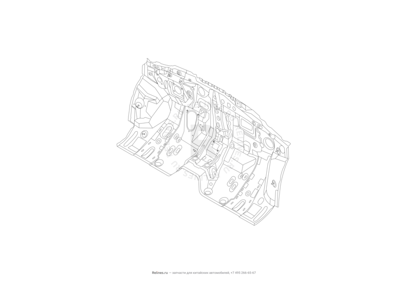 Перегородка (панель) моторного отсека Lifan Murman — схема