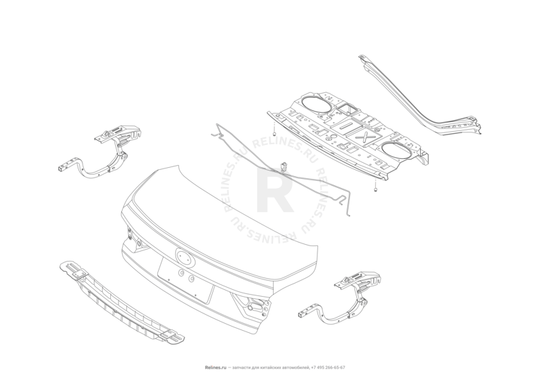 Запчасти Lifan Murman Поколение I (2015)  — Крышка багажника — схема