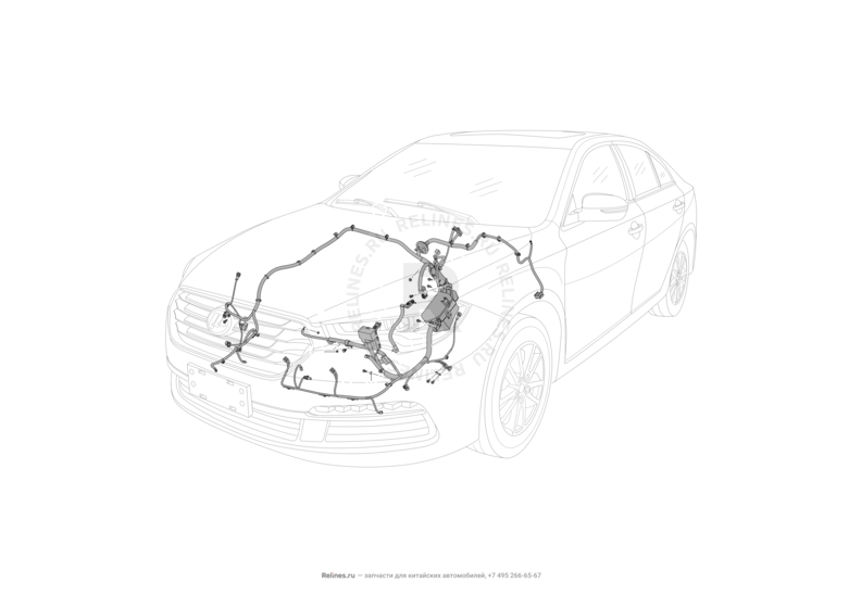 Запчасти Lifan Murman Поколение I (2015)  — Проводка моторного отсека — схема
