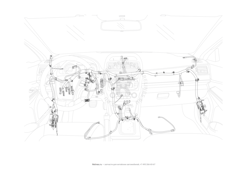 Запчасти Lifan Murman Поколение I (2015)  — Проводка панели приборов (торпедо) — схема