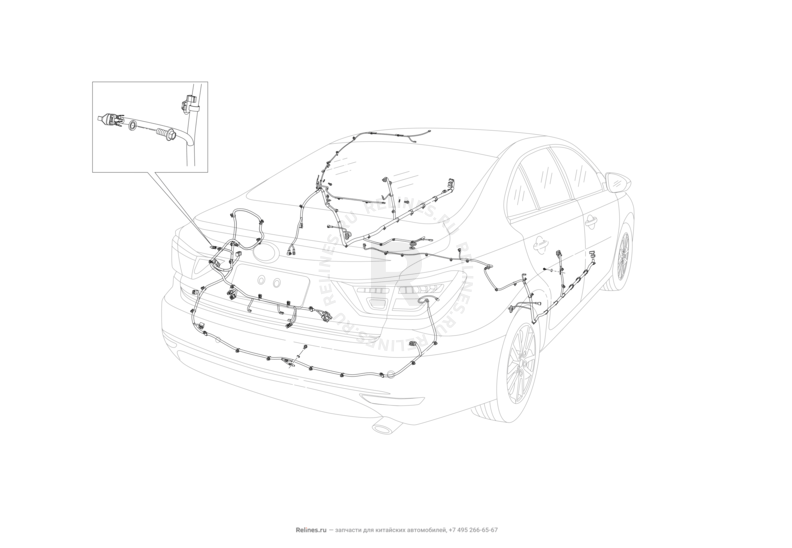 Запчасти Lifan Murman Поколение I (2015)  — Проводка кузова — схема