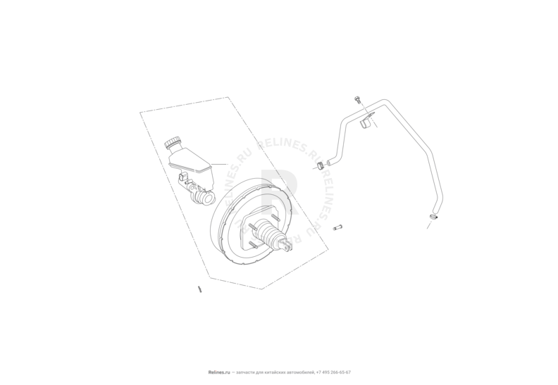 Запчасти Lifan X50 Поколение I (2014)  — Гидравлическая часть тормозной системы — схема
