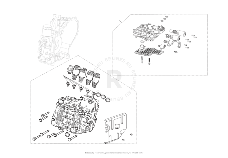 Запчасти Lifan X50 Поколение I (2014)  — Гидроблок — схема