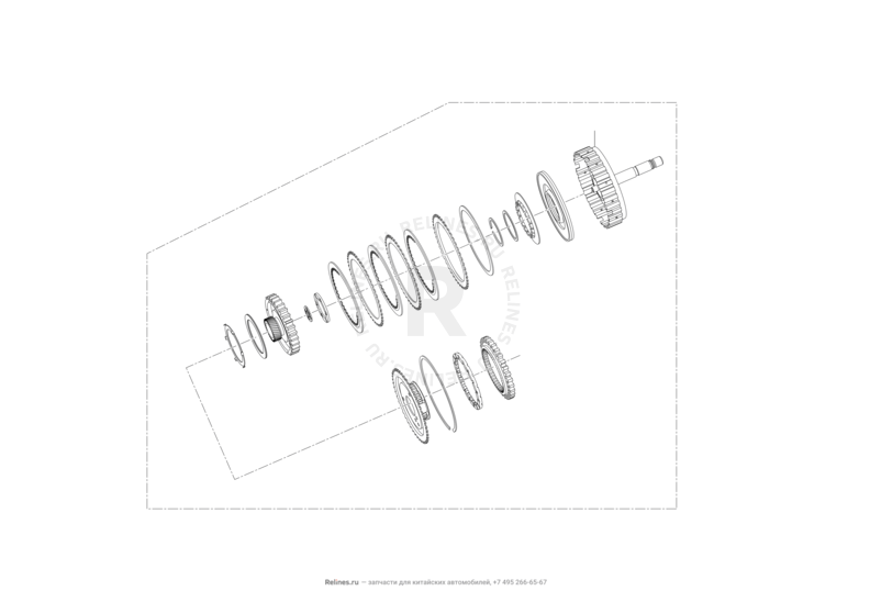 Запчасти Lifan X50 Поколение I (2014)  — Первичный (входной, ведущий) вал — схема
