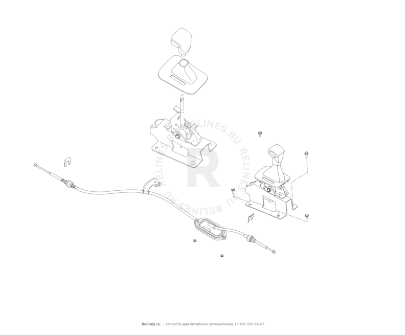 Запчасти Lifan X50 Поколение I (2014)  — Система переключения передач — схема