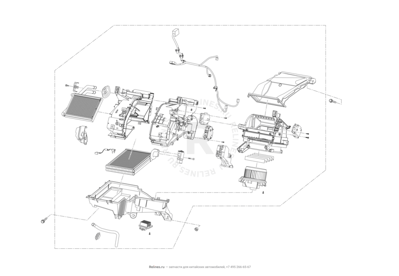 Запчасти Lifan X50 Поколение I (2014)  — Отопление, вентиляция, кондиционирование — схема
