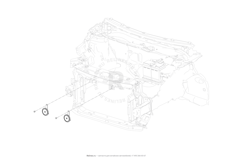 Запчасти Lifan X50 Поколение I (2014)  — Клаксон (звуковой сигнал) — схема