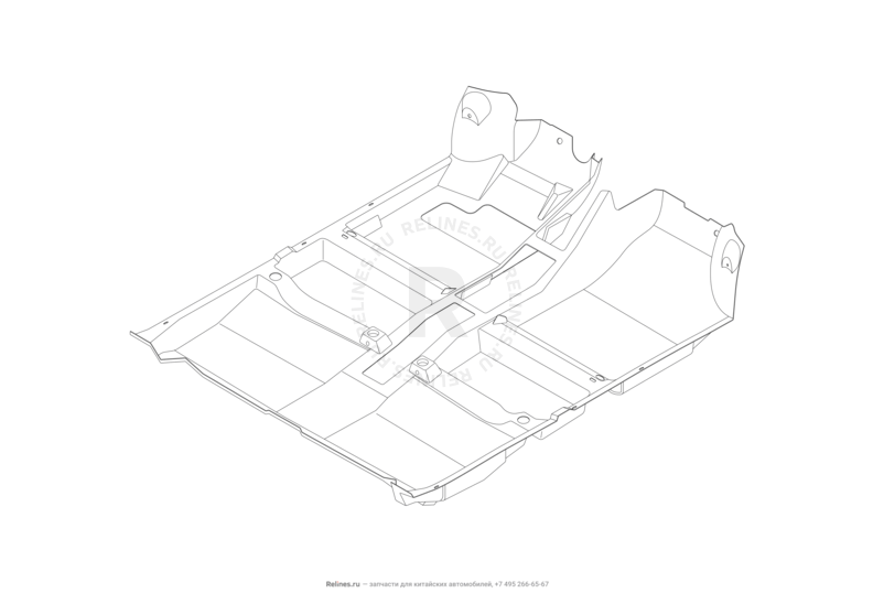 Запчасти Lifan X50 Поколение I (2014)  — Обшивка (ковер) пола — схема