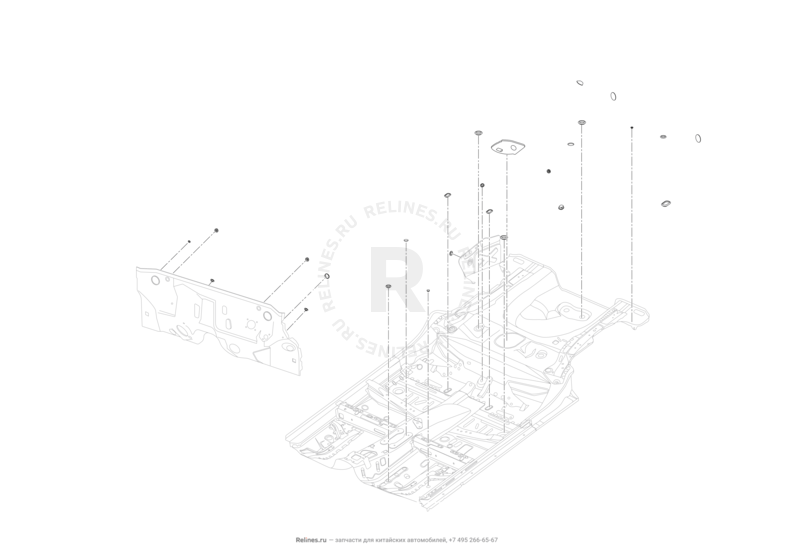 Запчасти Lifan X50 Поколение I (2014)  — Заглушки — схема