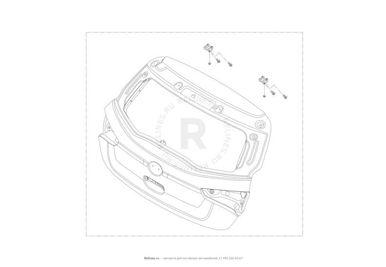 Запчасти Lifan X50 Поколение I (2014)  — Крышка багажника — схема
