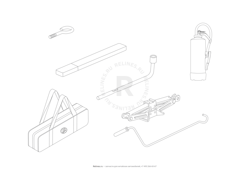 Запчасти Lifan X50 Поколение I (2014)  — Инструменты — схема