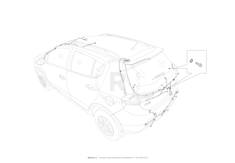 Запчасти Lifan X50 Поколение I (2014)  — Прочая проводка — схема