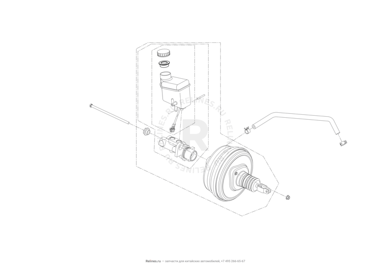 Запчасти Lifan X60 Поколение I и рестайлинги (2011)  — Гидравлическая часть тормозной системы — схема